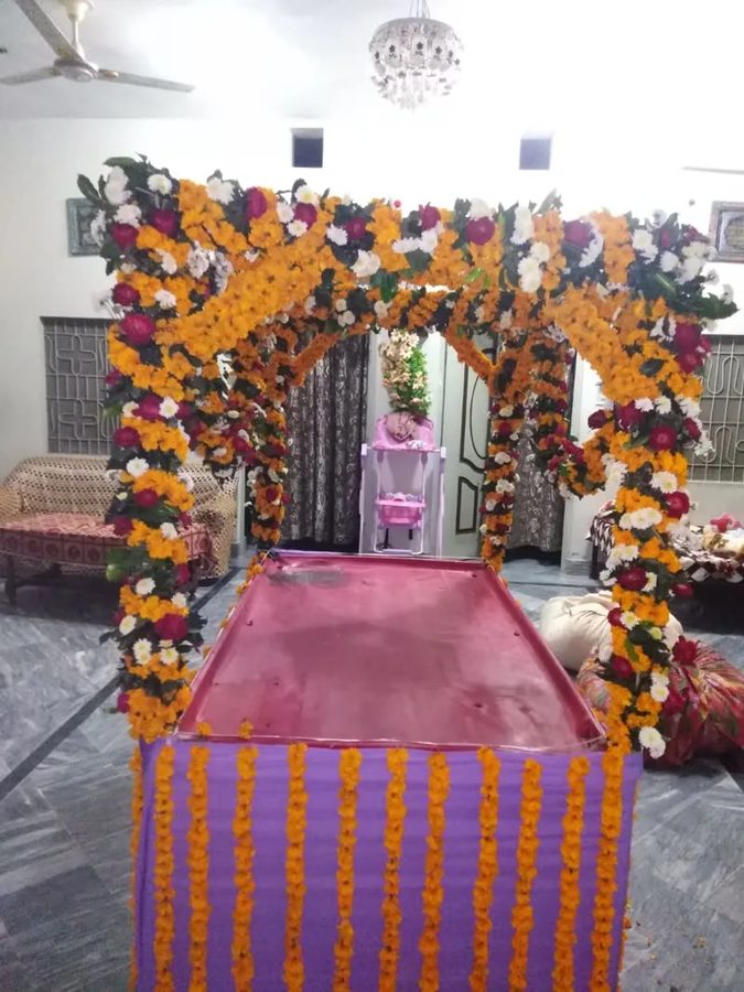 Flower Arch #31 — Yellow Marigold Entrance Gate Arch — PhoolNagar.com