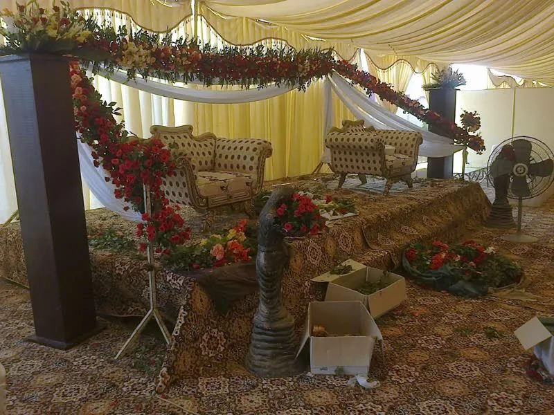 Flower Arch #89 — Marigold Floral Tent Entrance — PhoolNagar.com