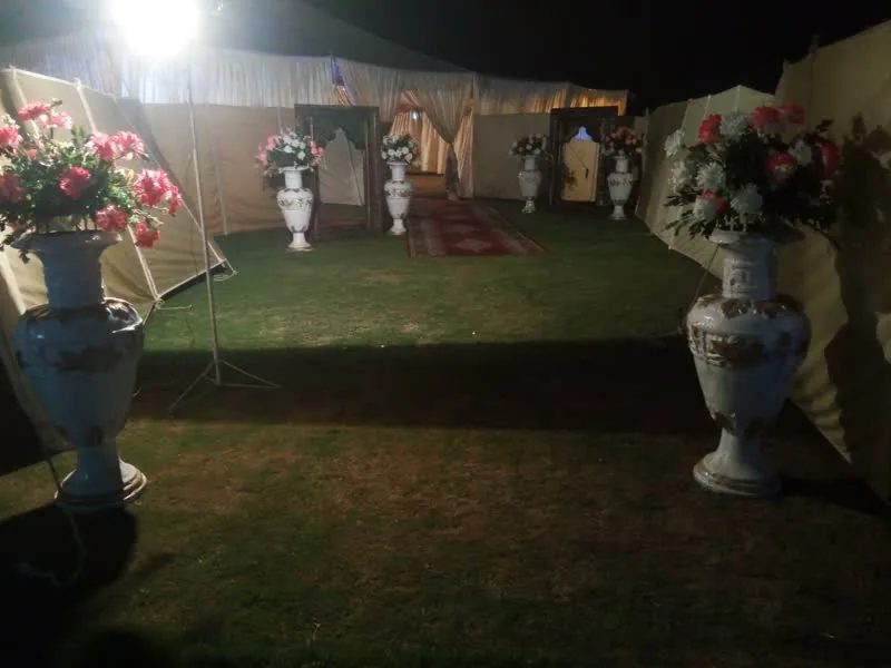 Wedding Stage #54 — Stage with Red Carpet Setup — PhoolNagar.com